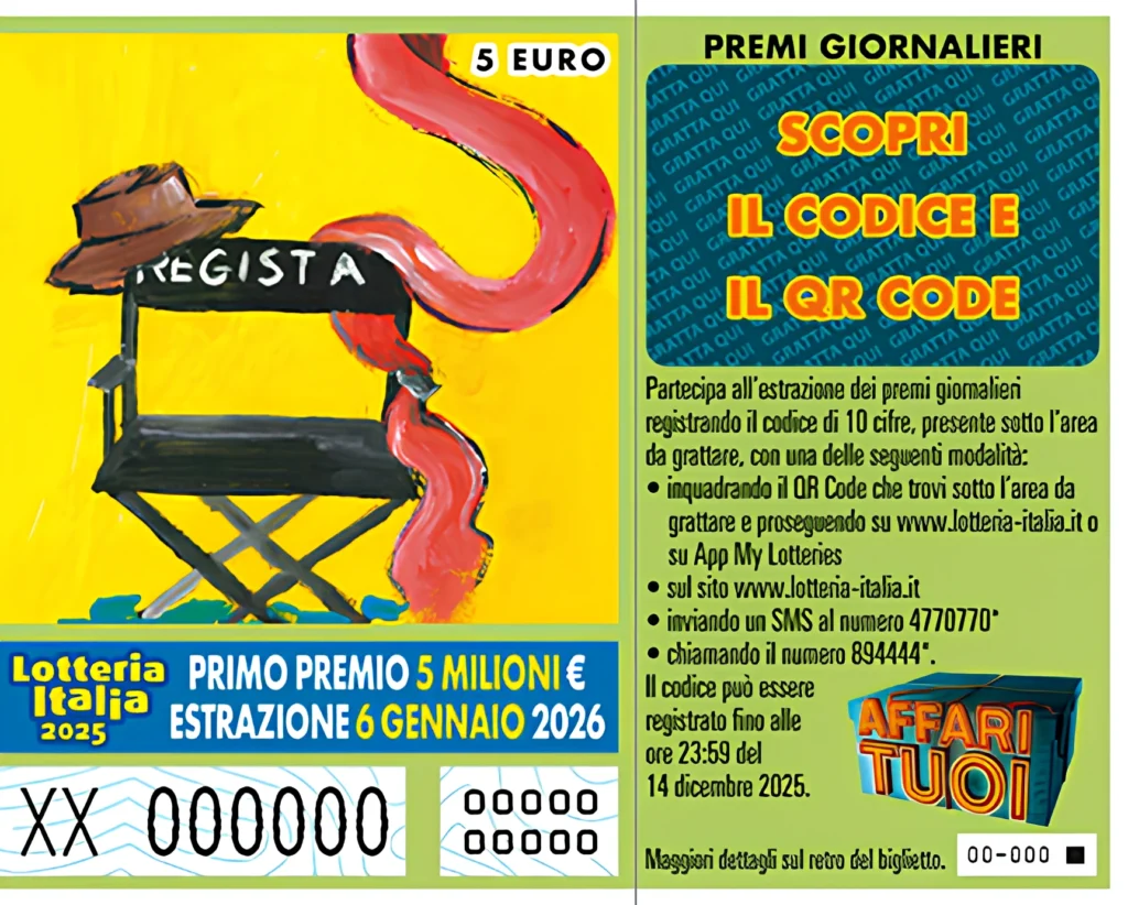 Lotteria Italia 2025 codice vincente del 3 ottobre da 10.000€