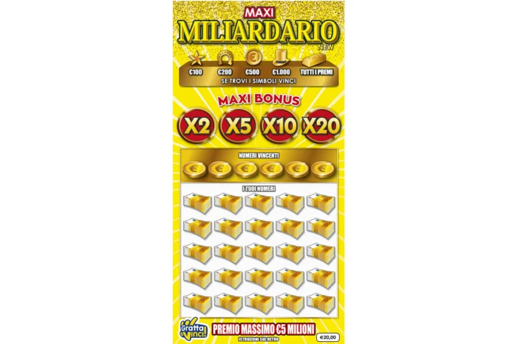 Gratta e Vinci maxi miliardario new